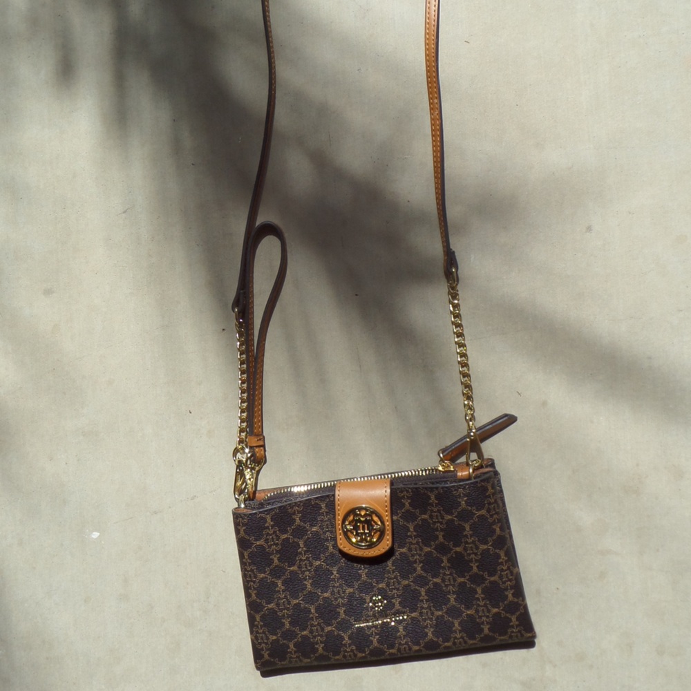 Nanette Lepore Brown Leather Crossbody Bag